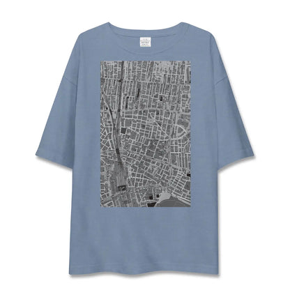 【歌舞伎町（東京都）】地図柄ビッグシルエットTシャツ