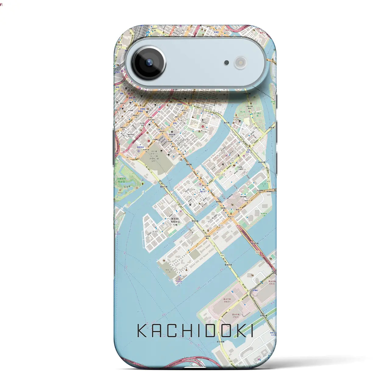 【勝どき（東京都）】地図柄iPhoneケース（バックカバータイプ）