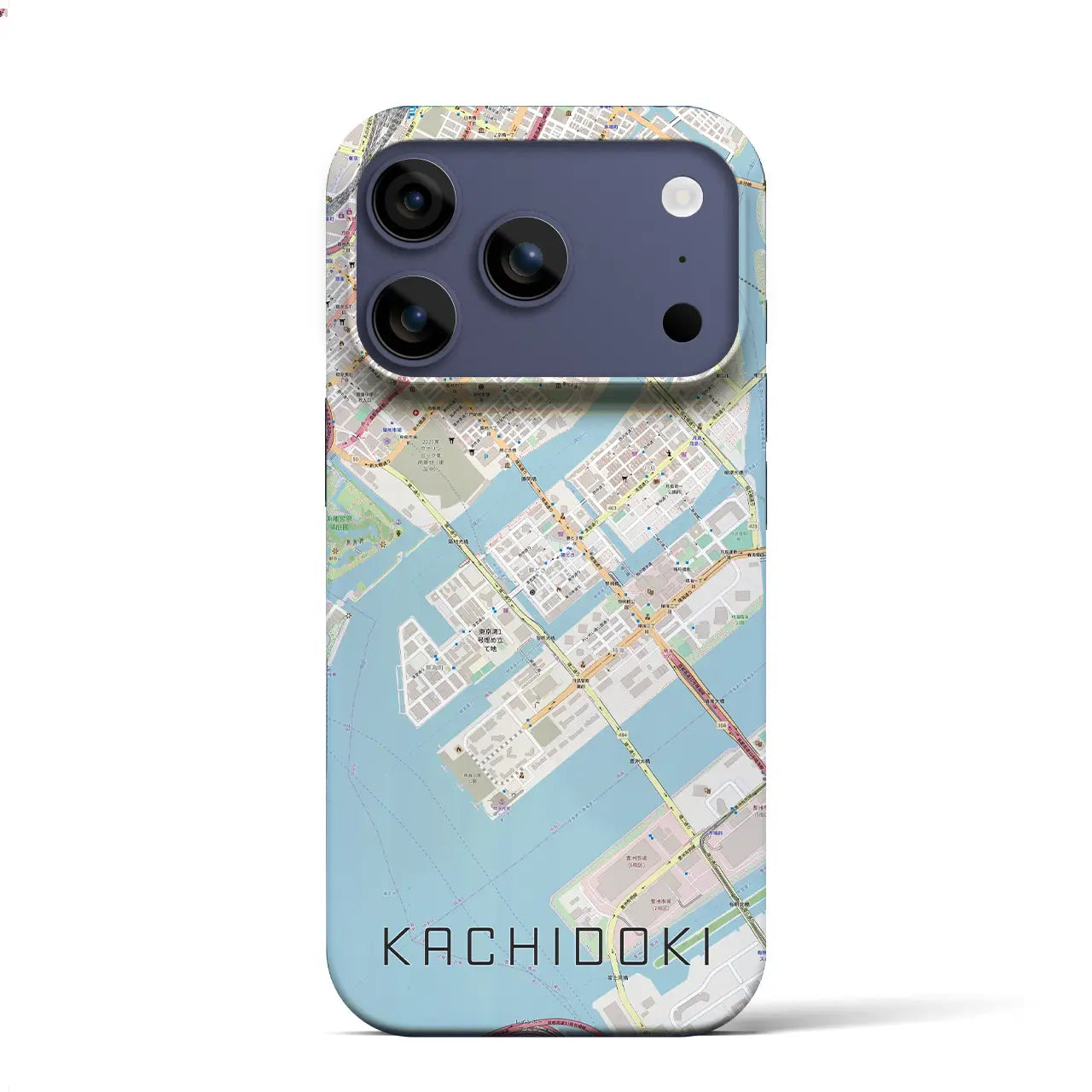 【勝どき（東京都）】地図柄iPhoneケース（バックカバータイプ）