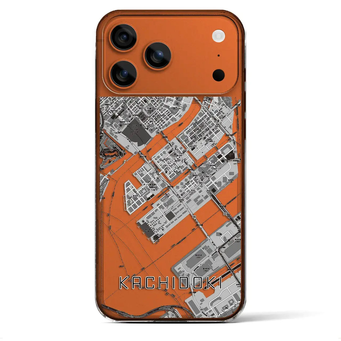 【勝どき(東京都)】地図柄iPhoneケース(クリアタイプ)