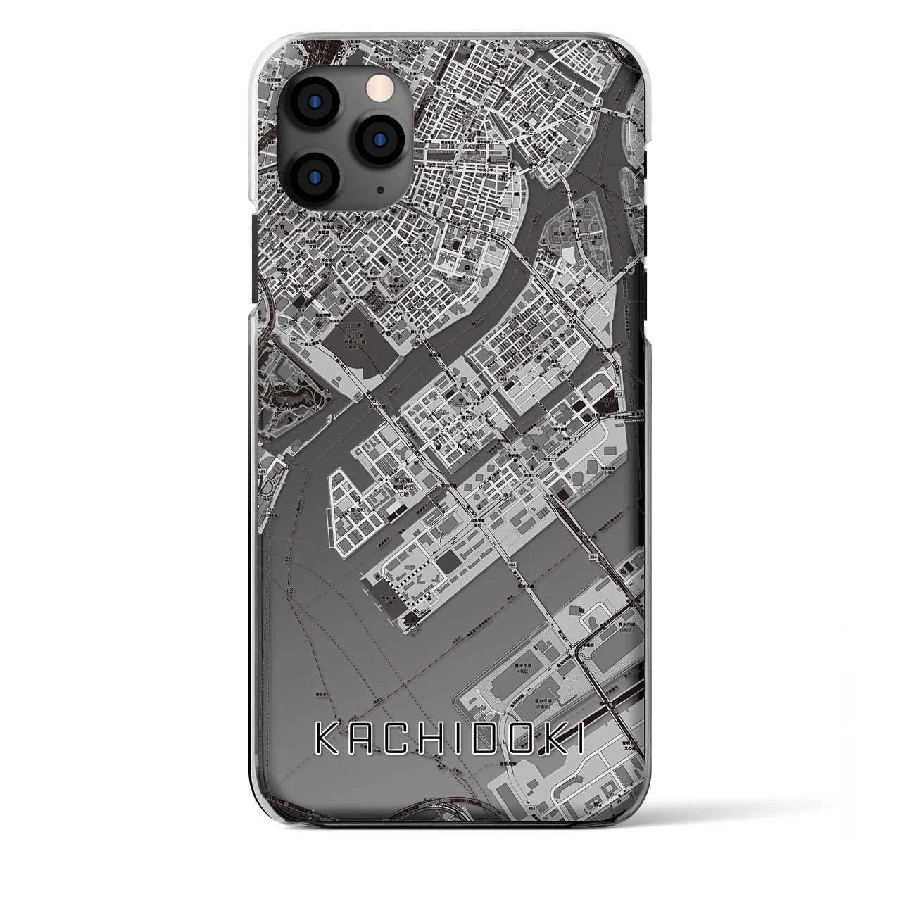 【勝どき（東京都）】地図柄iPhoneケース（クリアタイプ）