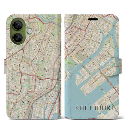 【勝どき（東京都）】地図柄iPhoneケース（手帳タイプ）