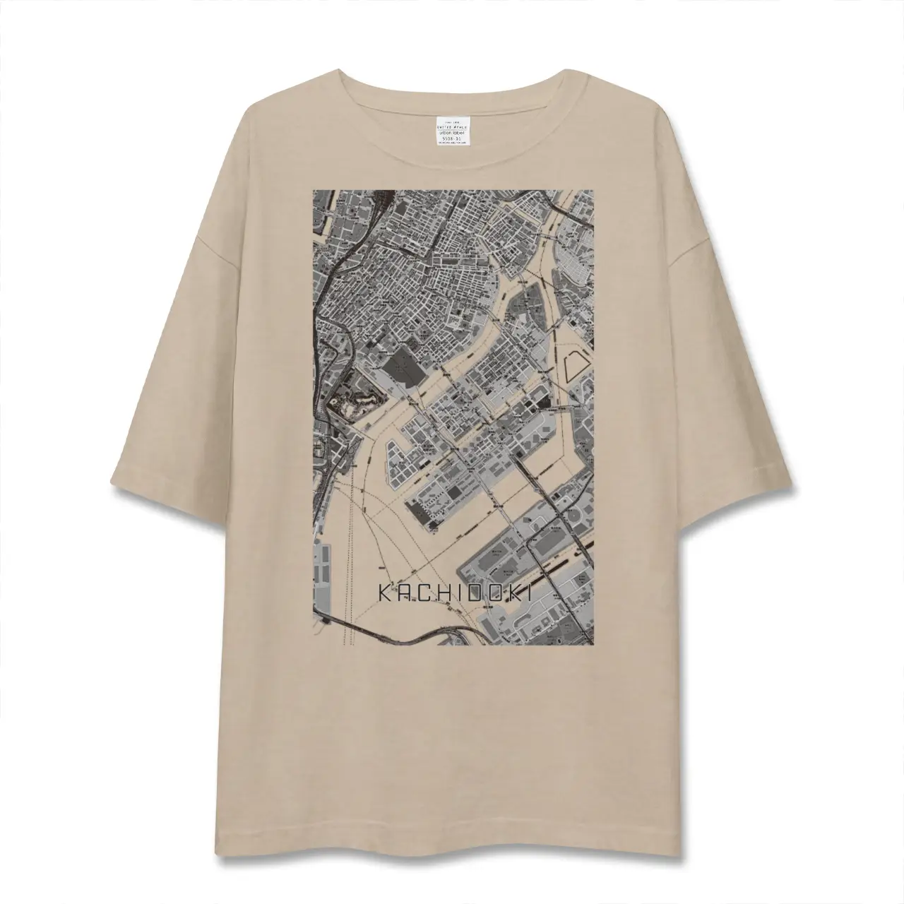 【勝どき（東京都）】地図柄ビッグシルエットTシャツ