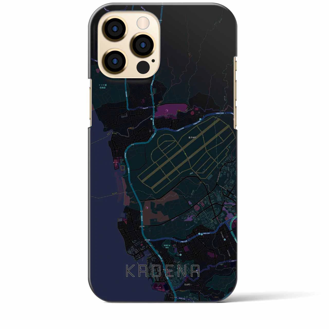 【嘉手納（沖縄県）】地図柄iPhoneケース（バックカバータイプ）