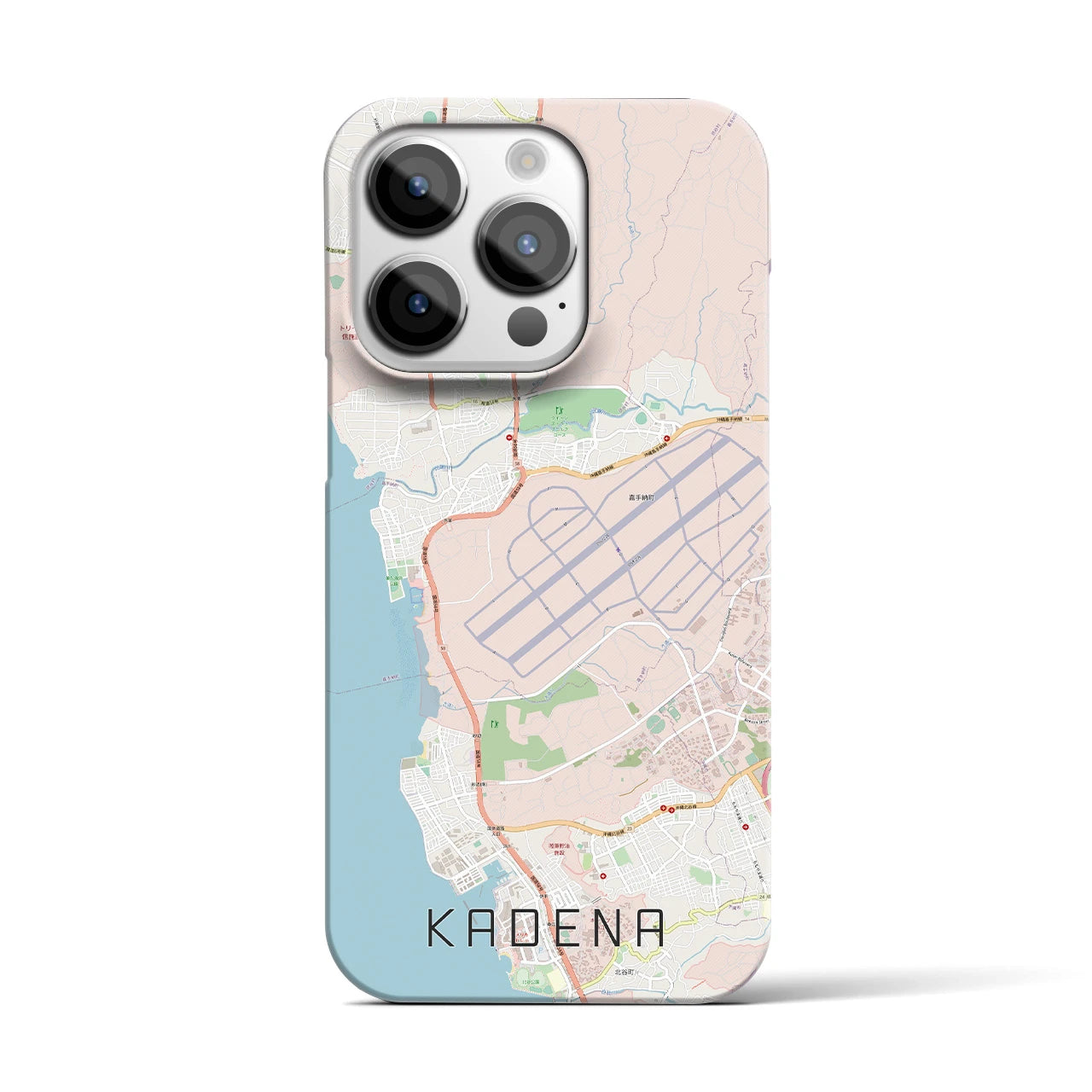【嘉手納（沖縄県）】地図柄iPhoneケース（バックカバータイプ）