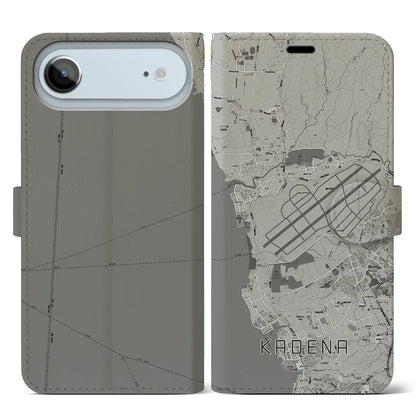 【嘉手納（沖縄県）】地図柄iPhoneケース（手帳タイプ）