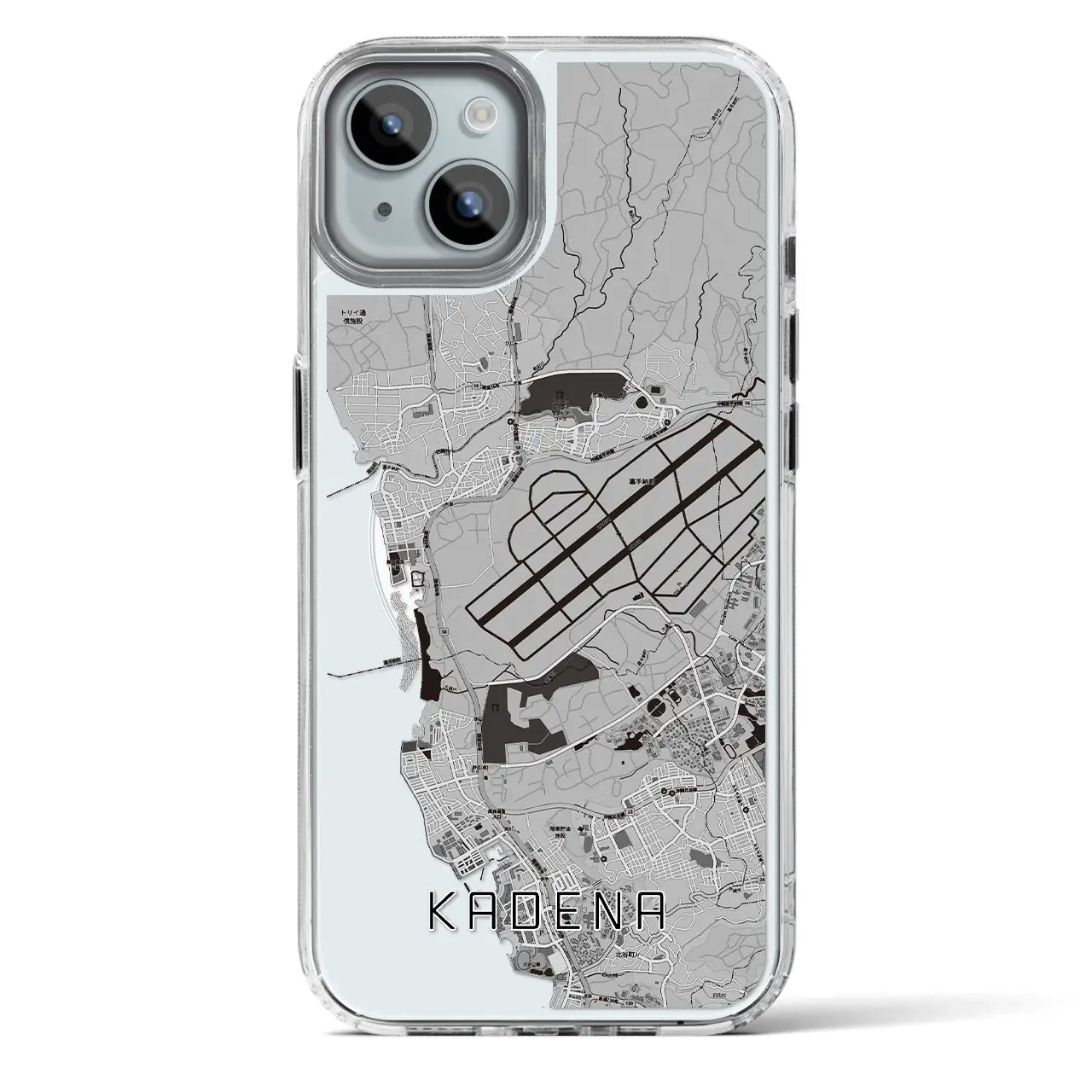 【嘉手納（沖縄県）】地図柄iPhoneケース（MagSafeタイプ）