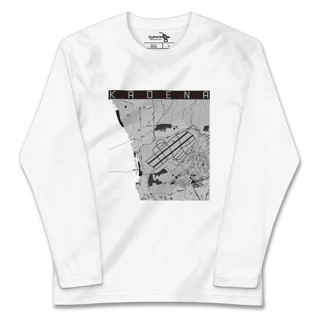 【嘉手納（沖縄県）】地図柄ロングスリーブTシャツ