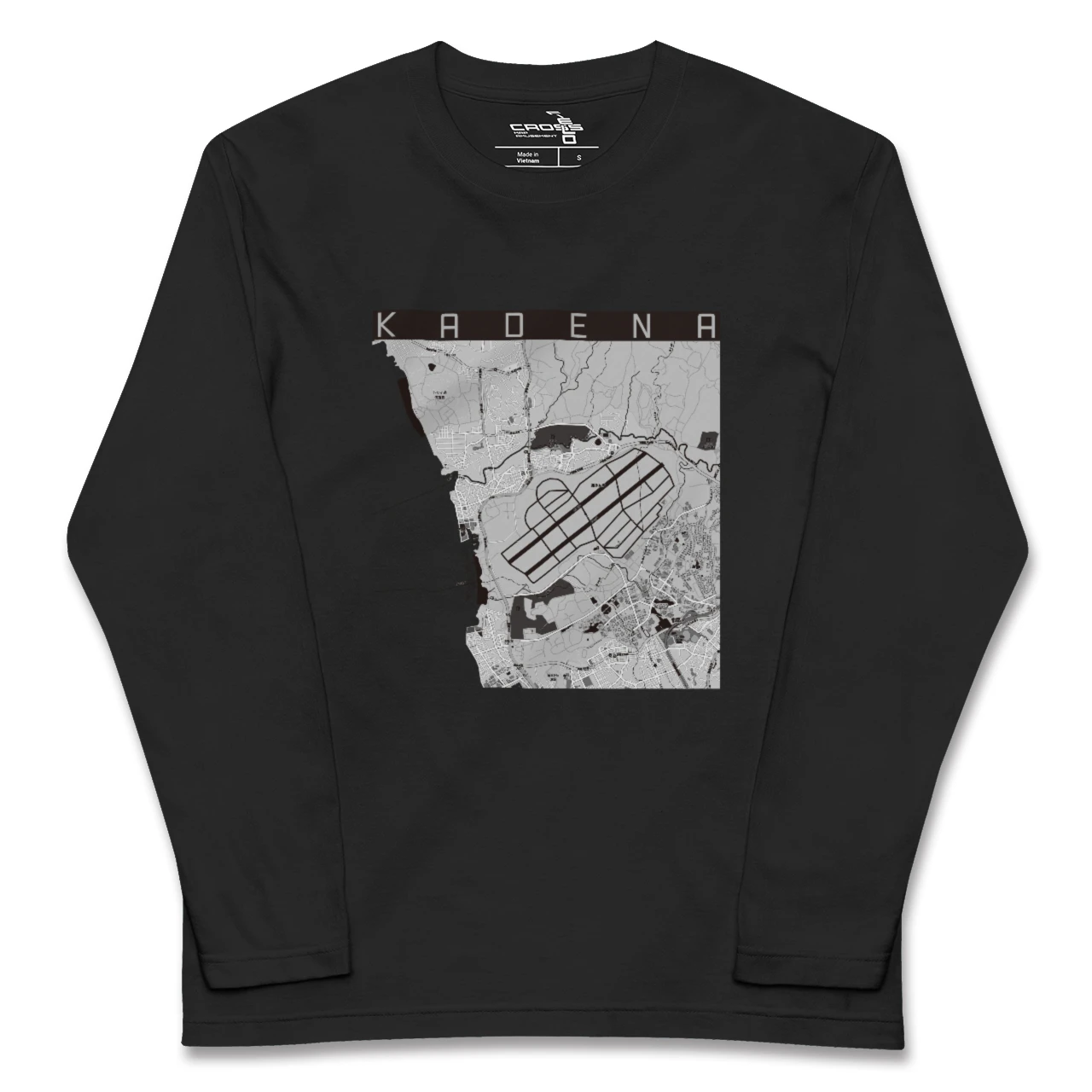 【嘉手納（沖縄県）】地図柄ロングスリーブTシャツ