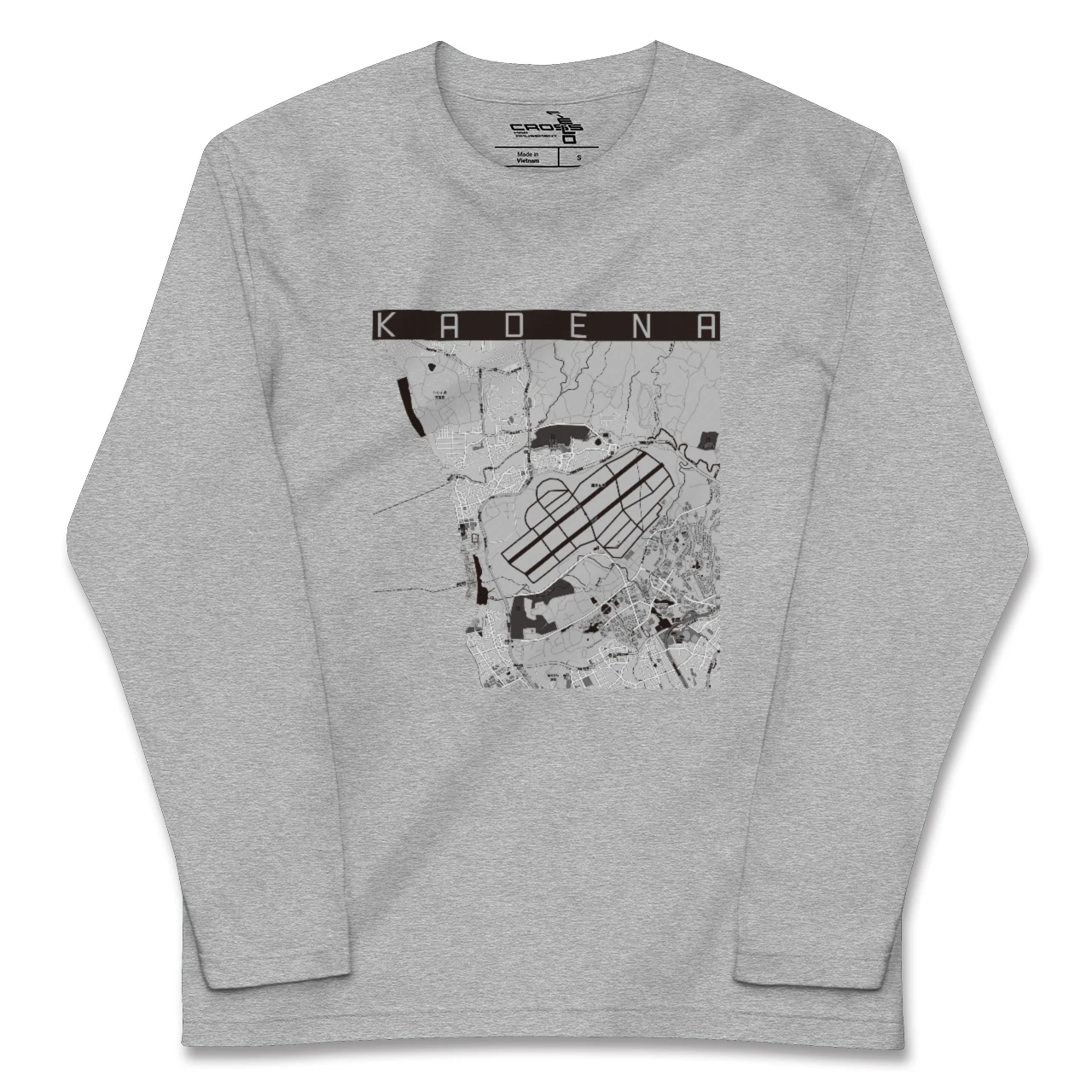 【嘉手納（沖縄県）】地図柄ロングスリーブTシャツ