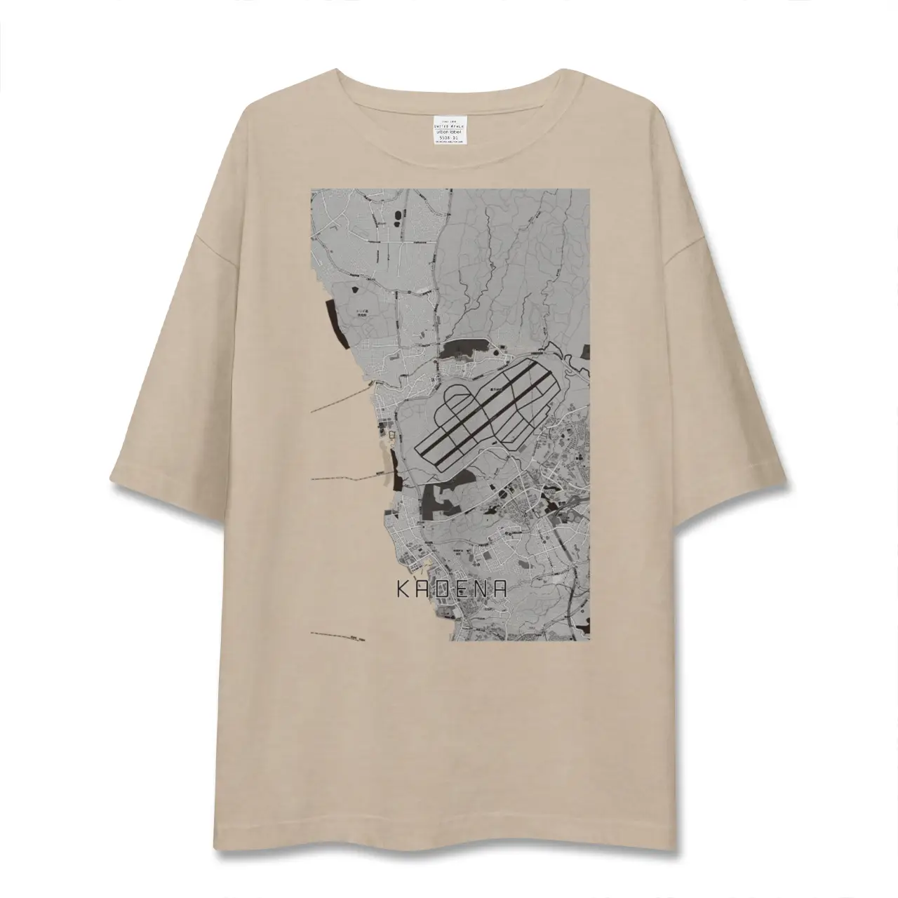 【嘉手納（沖縄県）】地図柄ビッグシルエットTシャツ