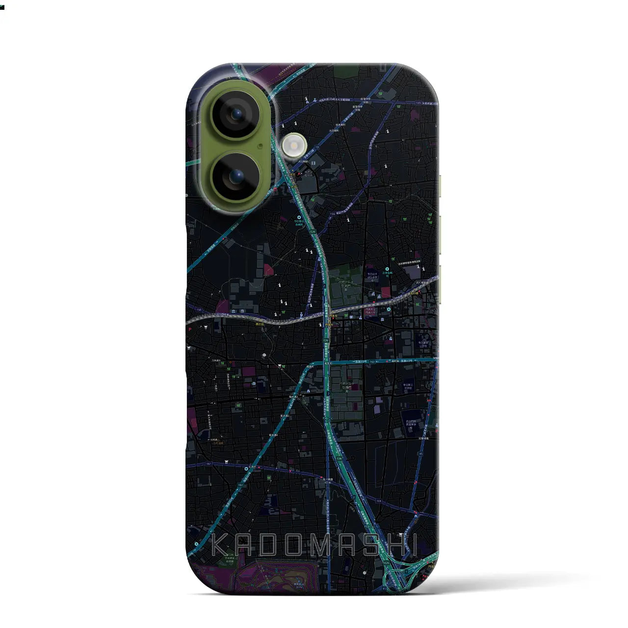 【門真市（大阪府）】地図柄iPhoneケース（バックカバータイプ）