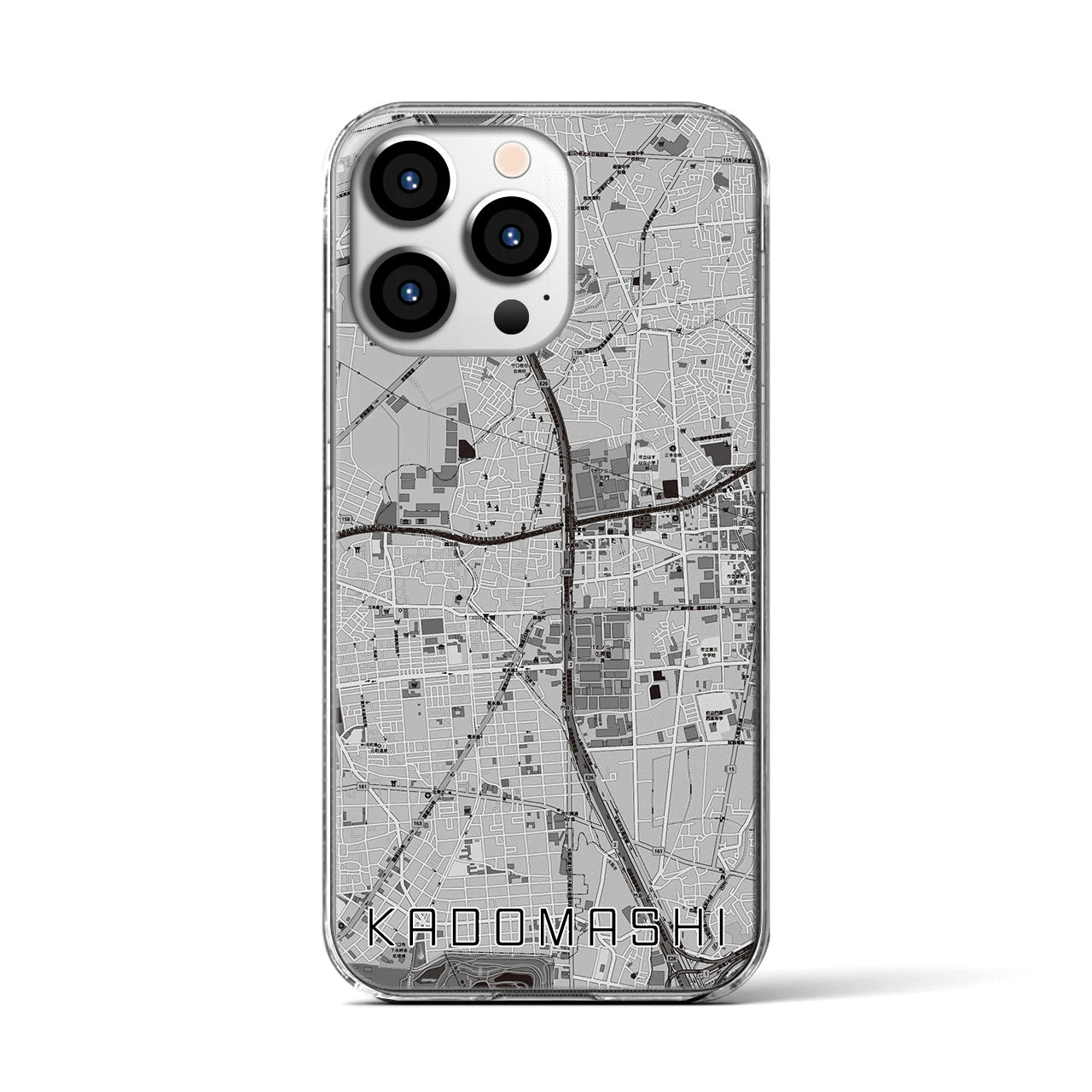【門真市（大阪府）】地図柄iPhoneケース（クリアタイプ）