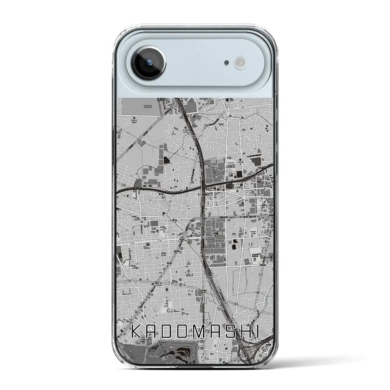 【門真市（大阪府）】地図柄iPhoneケース（クリアタイプ）