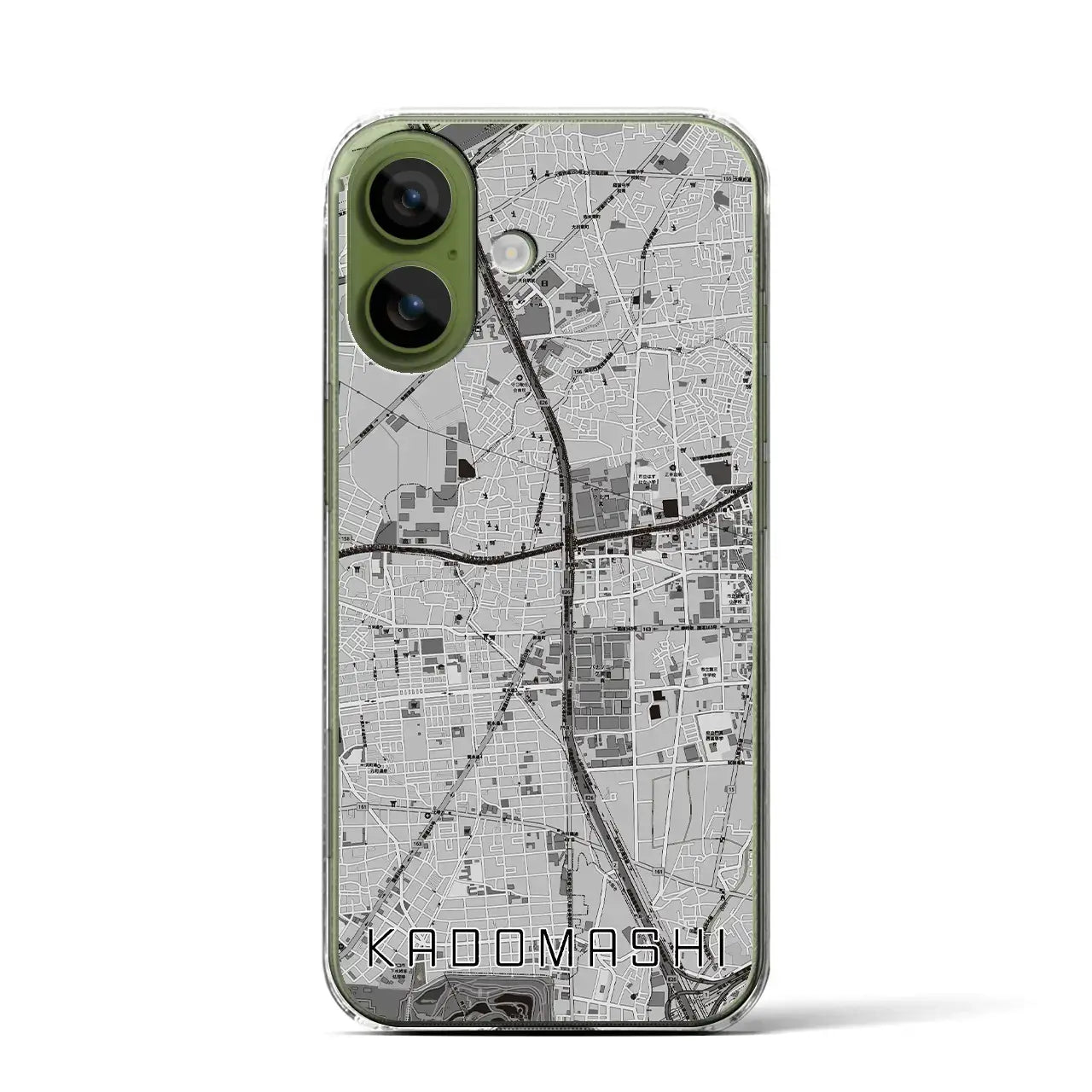 【門真市（大阪府）】地図柄iPhoneケース（クリアタイプ）