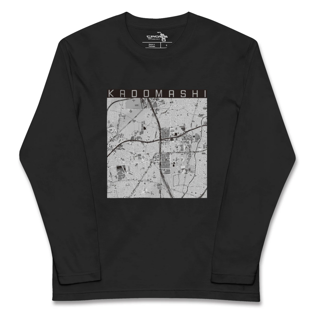 【門真市（大阪府）】地図柄ロングスリーブTシャツ