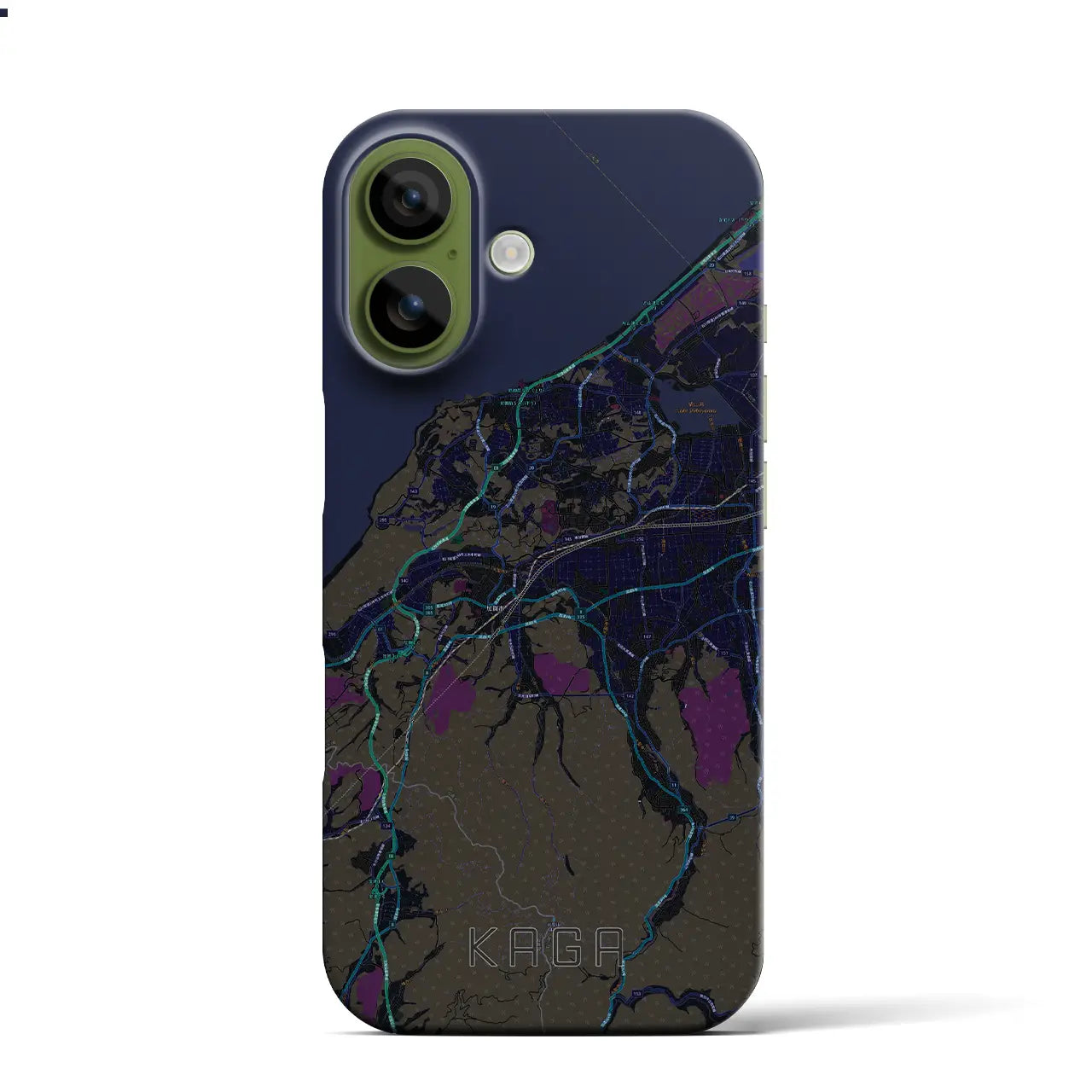 【加賀（石川県）】地図柄iPhoneケース（バックカバータイプ）