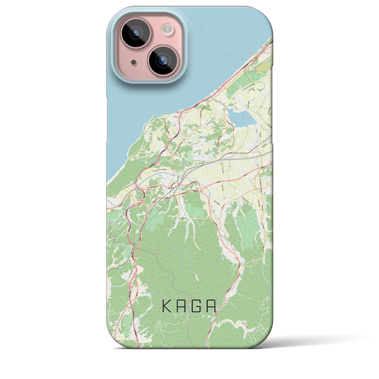 【加賀（石川県）】地図柄iPhoneケース（バックカバータイプ）