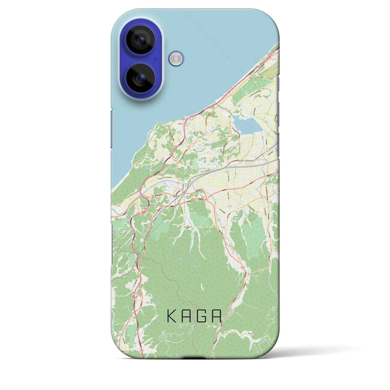 【加賀（石川県）】地図柄iPhoneケース（バックカバータイプ）