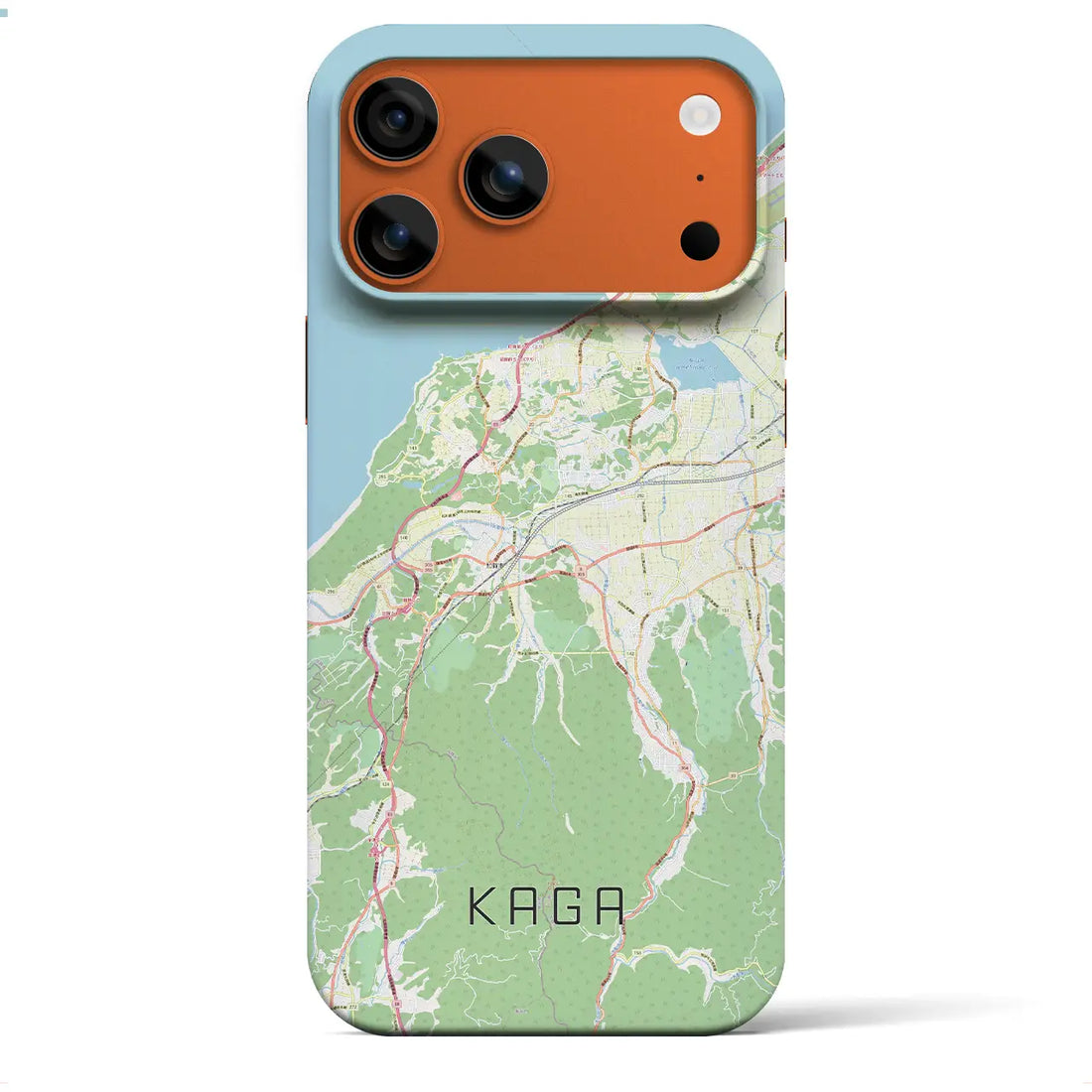 【加賀（石川県）】地図柄iPhoneケース（バックカバータイプ）ナチュラル・iPhone 17 Pro Max 用