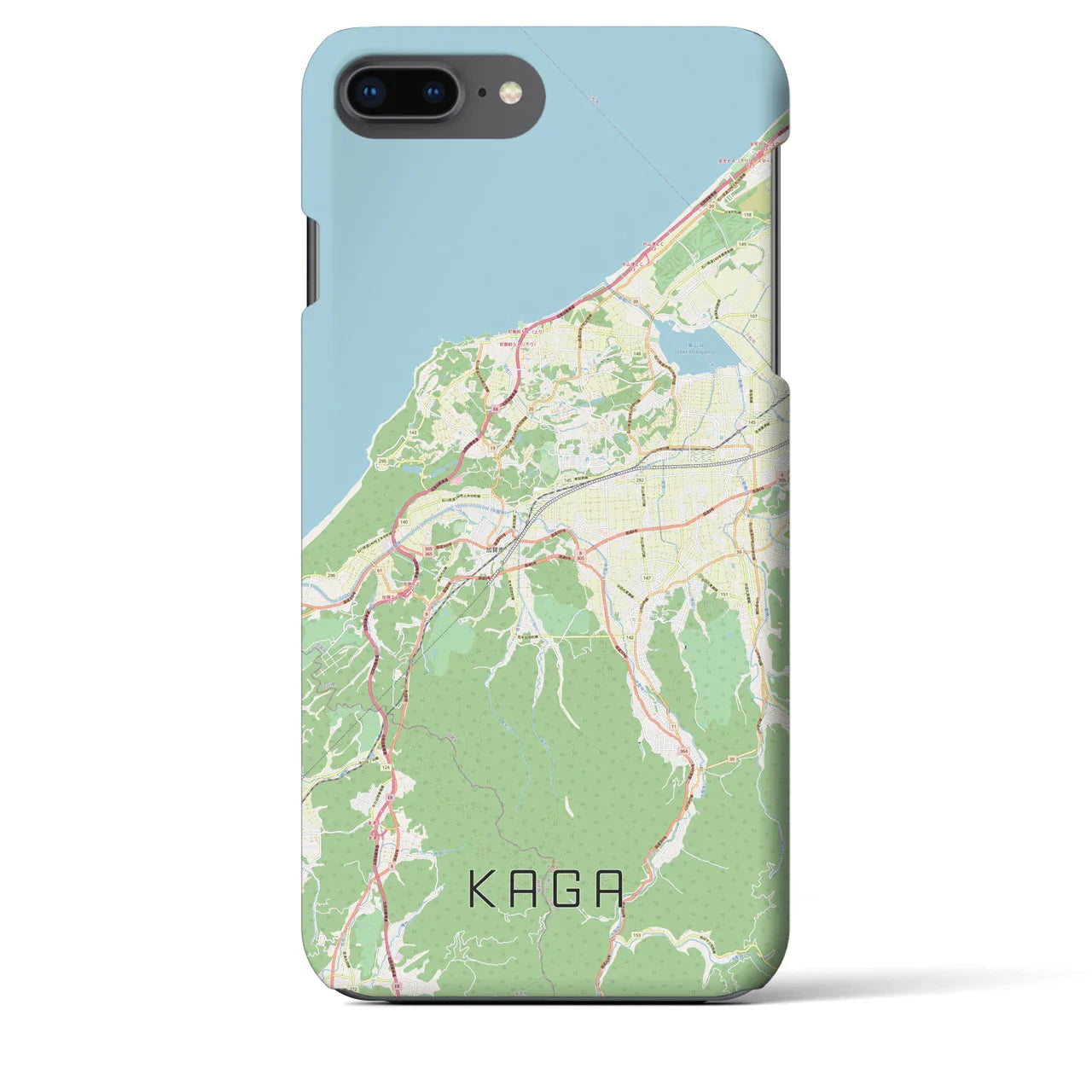 【加賀（石川県）】地図柄iPhoneケース（バックカバータイプ）