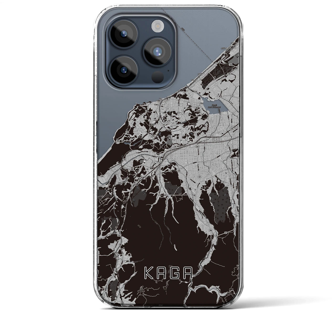 【加賀（石川県）】地図柄iPhoneケース（クリアタイプ）