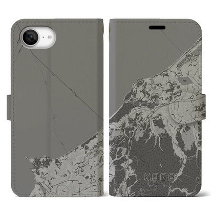 【加賀（石川県）】地図柄iPhoneケース（手帳タイプ）