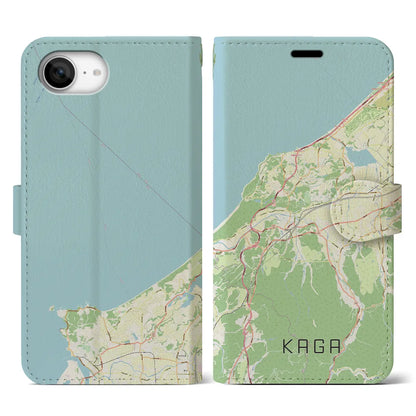 【加賀（石川県）】地図柄iPhoneケース（手帳タイプ）