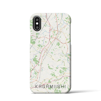 【鏡石（福島県）】地図柄iPhoneケース（バックカバータイプ）