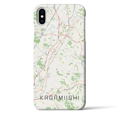 【鏡石（福島県）】地図柄iPhoneケース（バックカバータイプ）