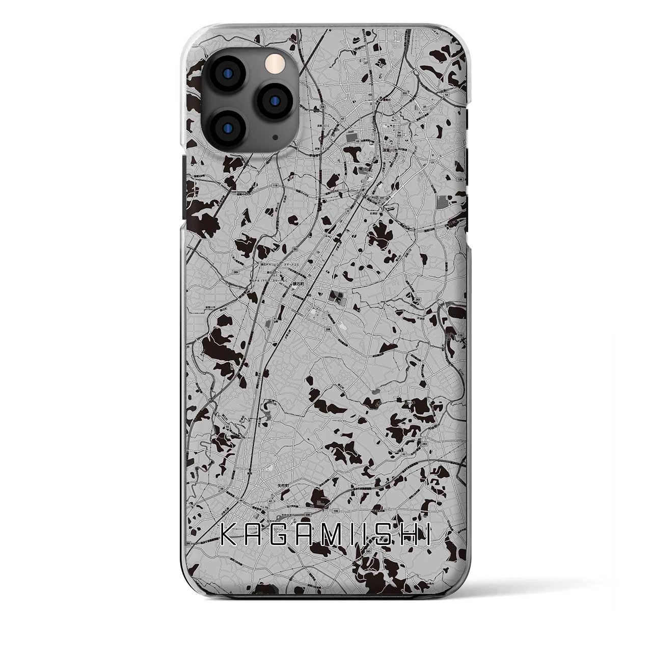 【鏡石（福島県）】地図柄iPhoneケース（クリアタイプ）