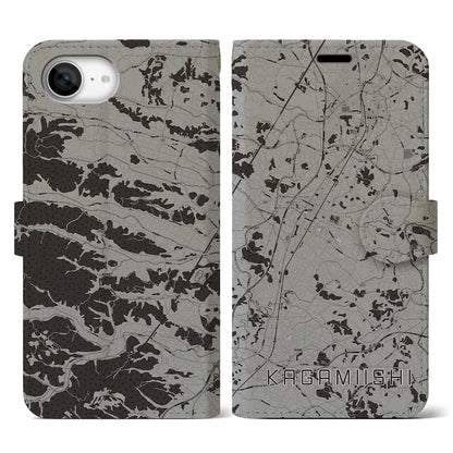 【鏡石（福島県）】地図柄iPhoneケース（手帳タイプ）