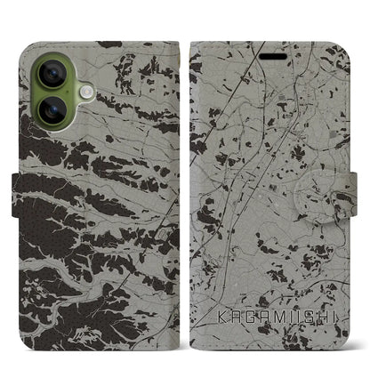 【鏡石（福島県）】地図柄iPhoneケース（手帳タイプ）