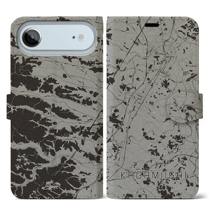 【鏡石（福島県）】地図柄iPhoneケース（手帳タイプ）