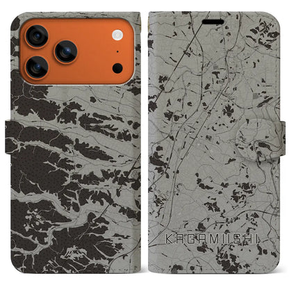 【鏡石（福島県）】地図柄iPhoneケース（手帳タイプ）