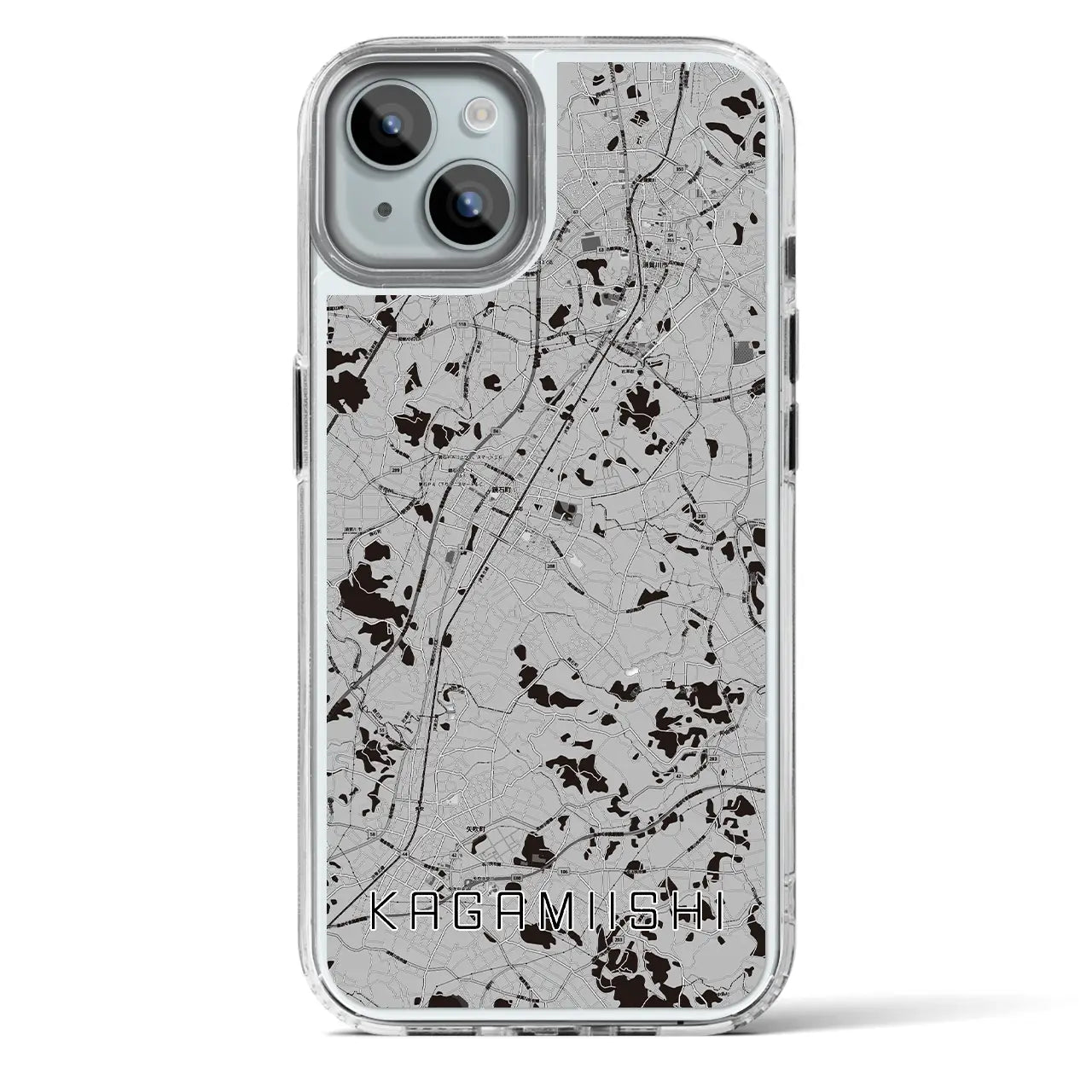 【鏡石（福島県）】地図柄iPhoneケース（MagSafeタイプ）