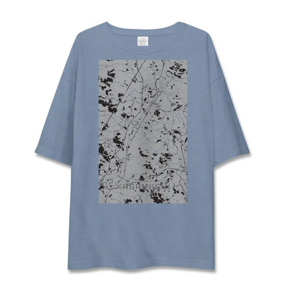 【鏡石（福島県）】地図柄ビッグシルエットTシャツ