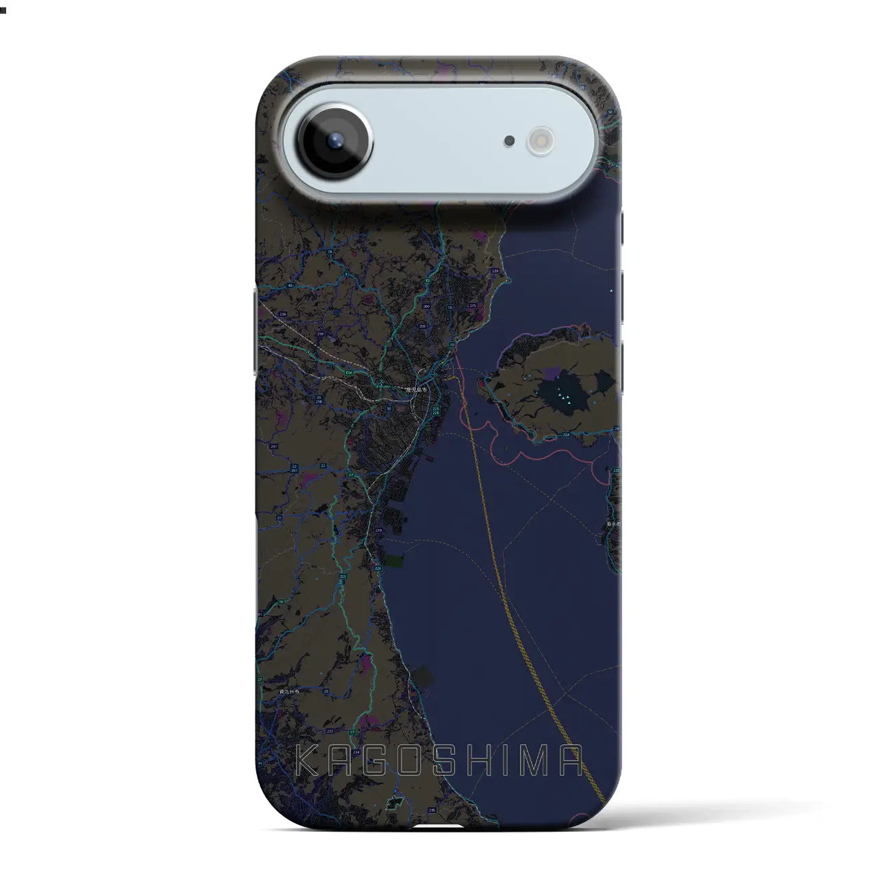 【鹿児島2（鹿児島県）】地図柄iPhoneケース（バックカバータイプ）