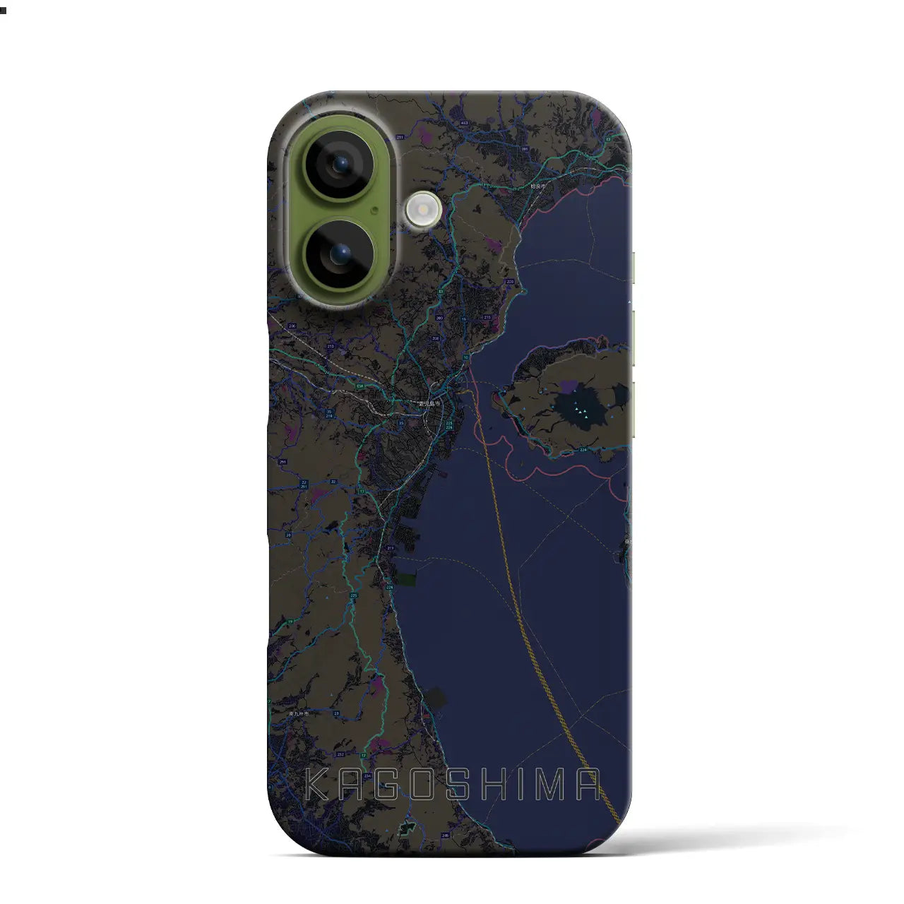 【鹿児島2（鹿児島県）】地図柄iPhoneケース（バックカバータイプ）