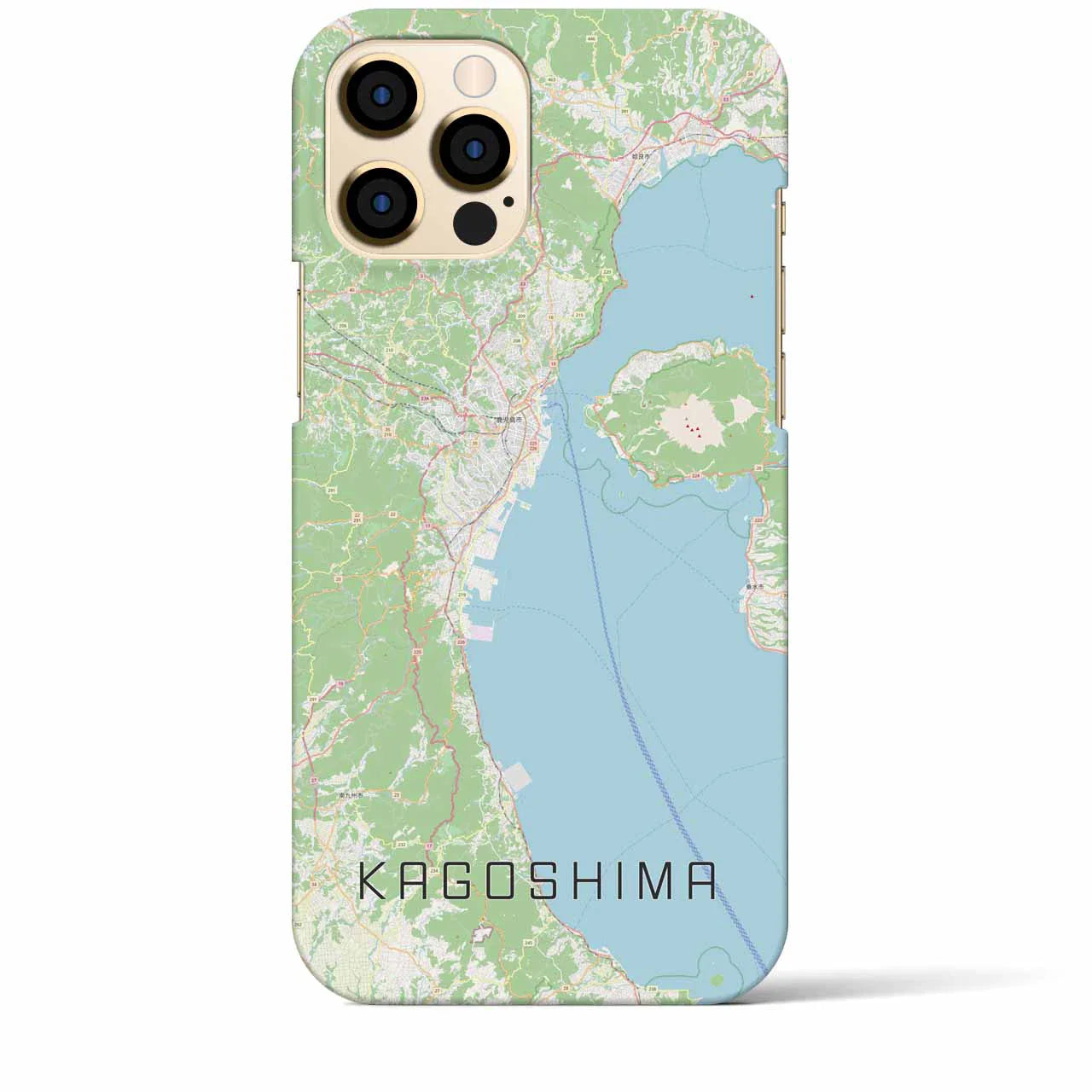 【鹿児島2（鹿児島県）】地図柄iPhoneケース（バックカバータイプ）