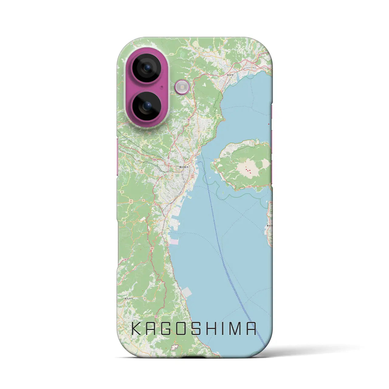 【鹿児島2（鹿児島県）】地図柄iPhoneケース（バックカバータイプ）