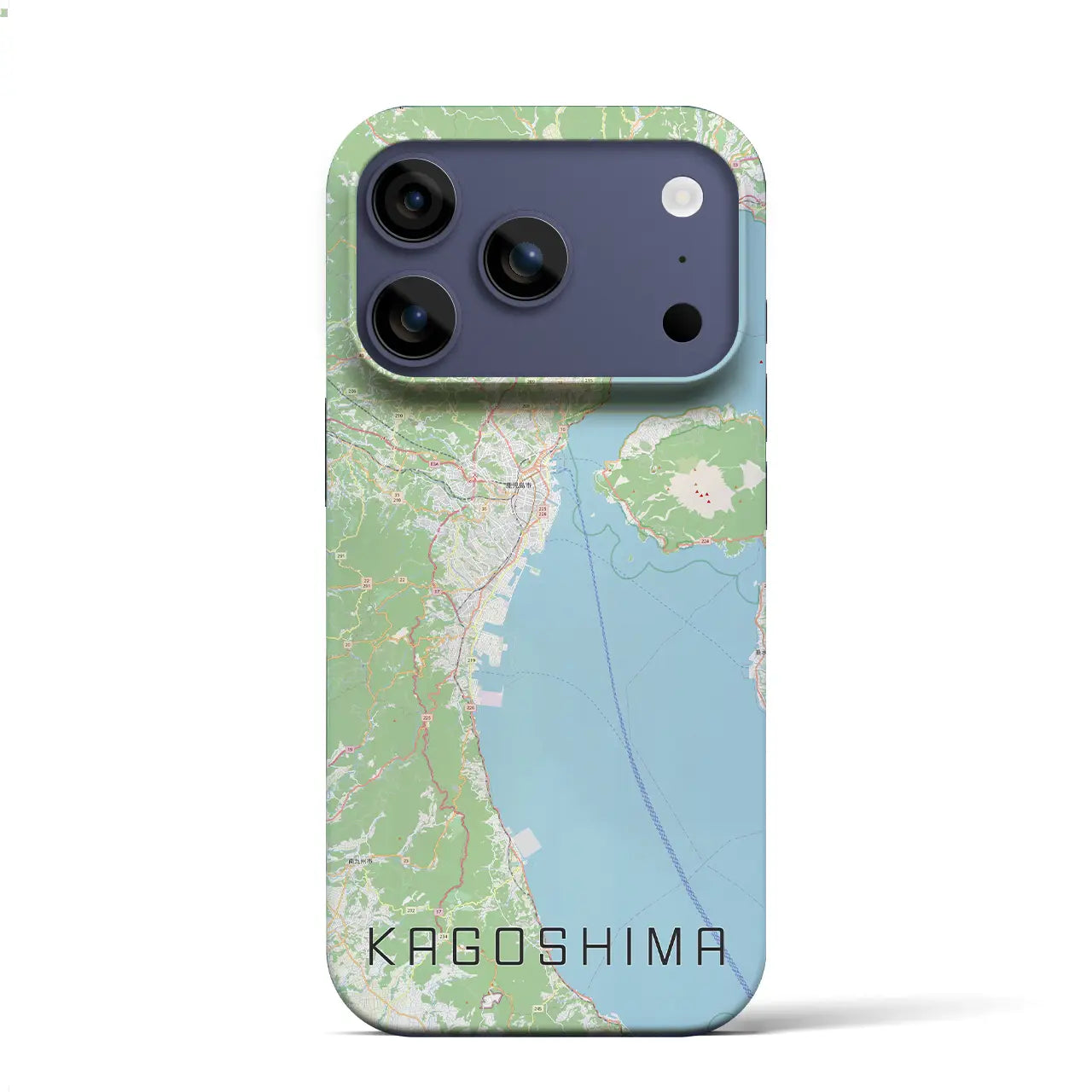 【鹿児島2（鹿児島県）】地図柄iPhoneケース（バックカバータイプ）ナチュラル・iPhone 17 Pro Max 用