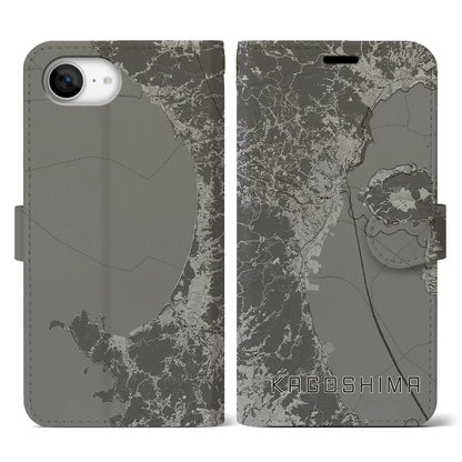 【鹿児島2（鹿児島県）】地図柄iPhoneケース（手帳タイプ）