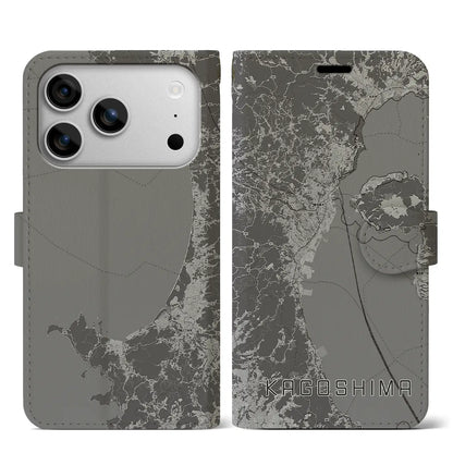 【鹿児島2（鹿児島県）】地図柄iPhoneケース（手帳タイプ）