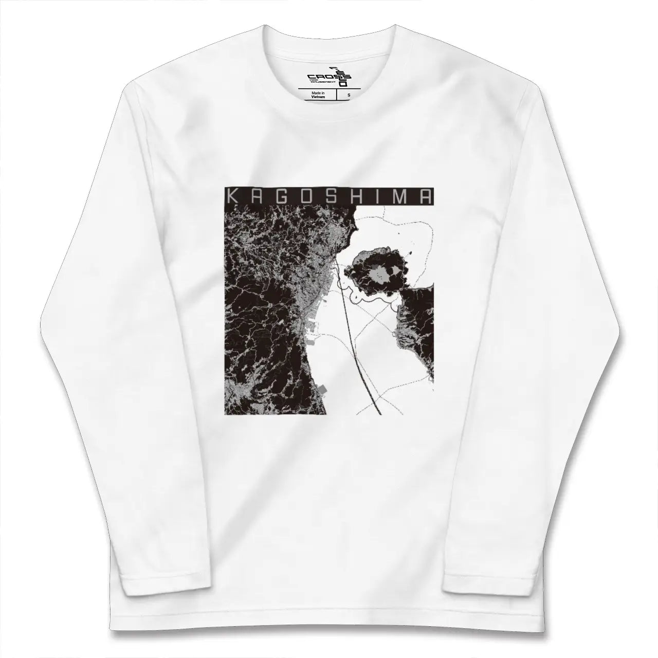 【鹿児島2（鹿児島県）】地図柄ロングスリーブTシャツ
