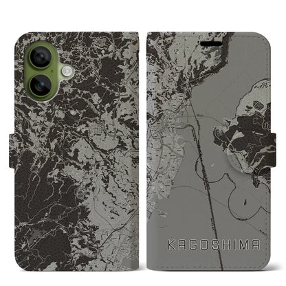 【鹿児島（鹿児島県）】地図柄iPhoneケース（手帳タイプ）