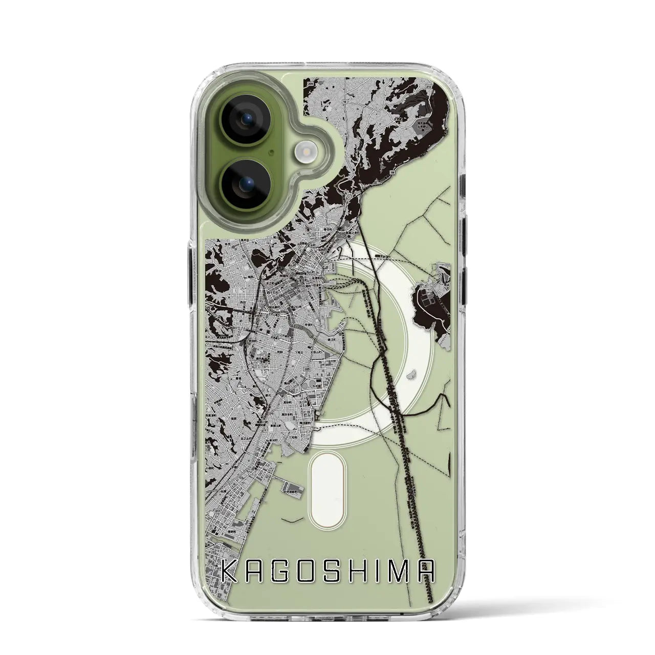 【鹿児島（鹿児島県）】地図柄iPhoneケース（MagSafeタイプ）