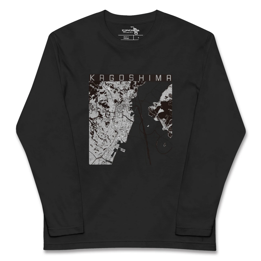 【鹿児島（鹿児島県）】地図柄ロングスリーブTシャツ