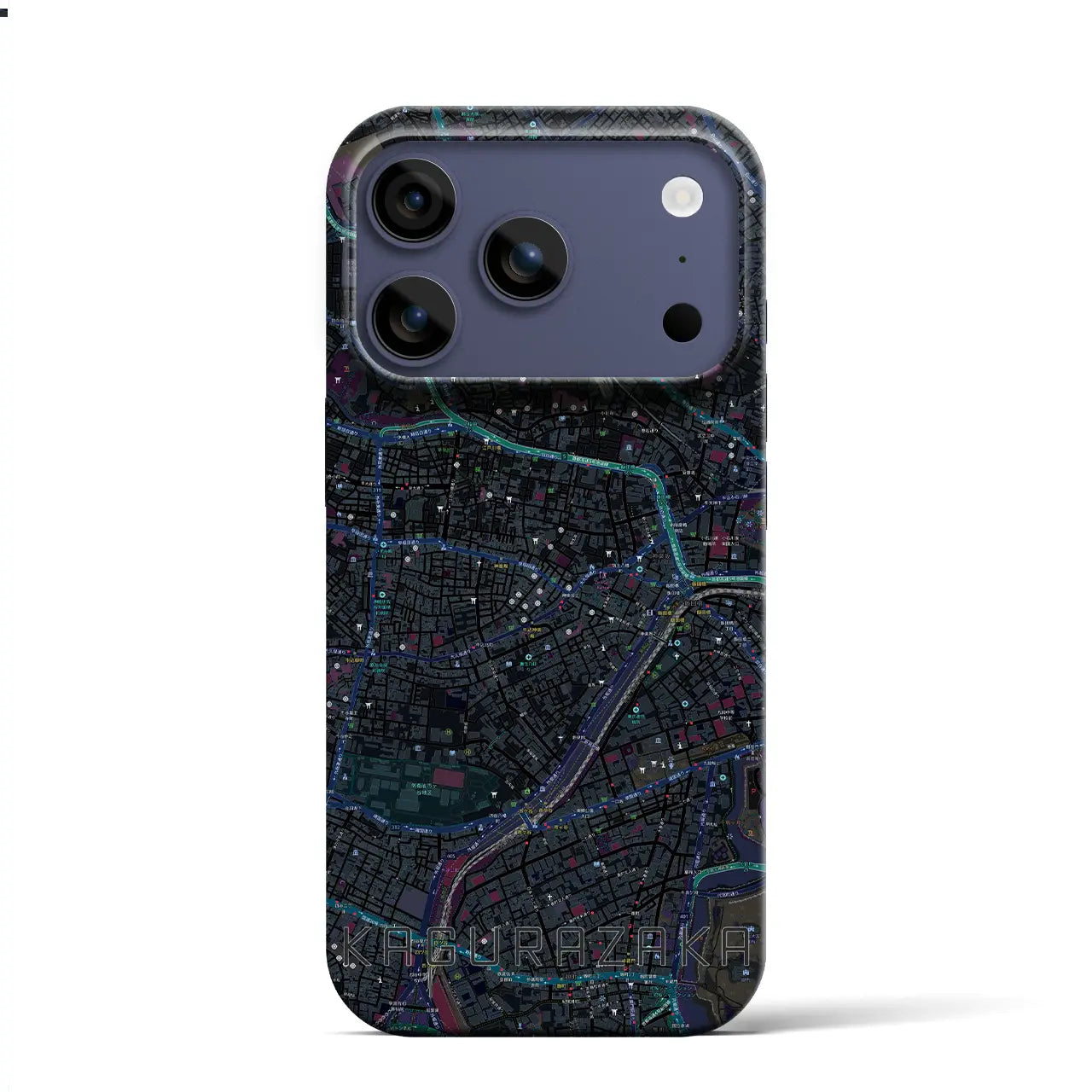 【神楽坂（東京都）】地図柄iPhoneケース（バックカバータイプ）