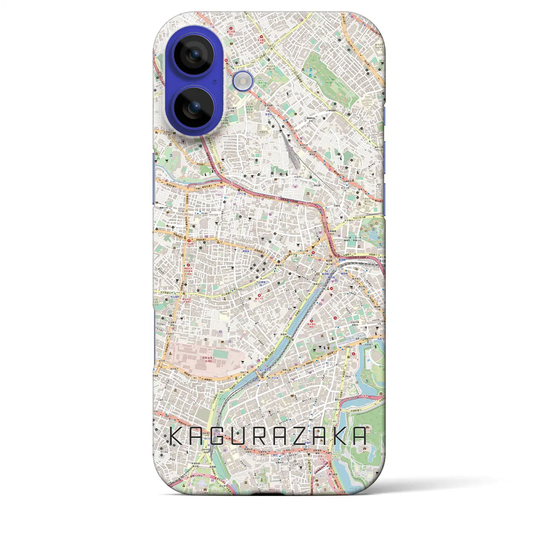 【神楽坂(東京都)】地図柄iPhoneケース(バックカバータイプ)ナチュラル・iPhone 16 Pro Max 用